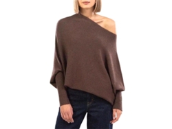 2026-jumper Asimétrico Con Drapeo Suave, Manga Larga Oversized Para Mujer, Cuello Colgante Y Estilo Versátil