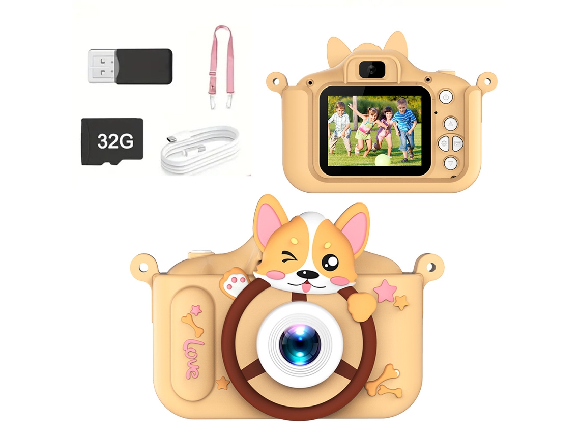 Câmera Infantil, Mini Câmera De Desenho Animado, Câmera Digital (32g-amarelo) Czhhmart