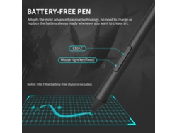 Lápiz Óptico Sin Batería Con 8192 Niveles De Presión Y 2 Teclas Personalizables Para La Tableta Gráfica 10moons T503 G10.