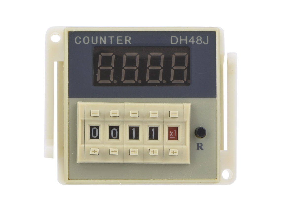 Dh48j-a(11) Contador Digital Lcd De 11 Pines, Entrada De Señal De 0 A 999900, 24 V Ca/cc