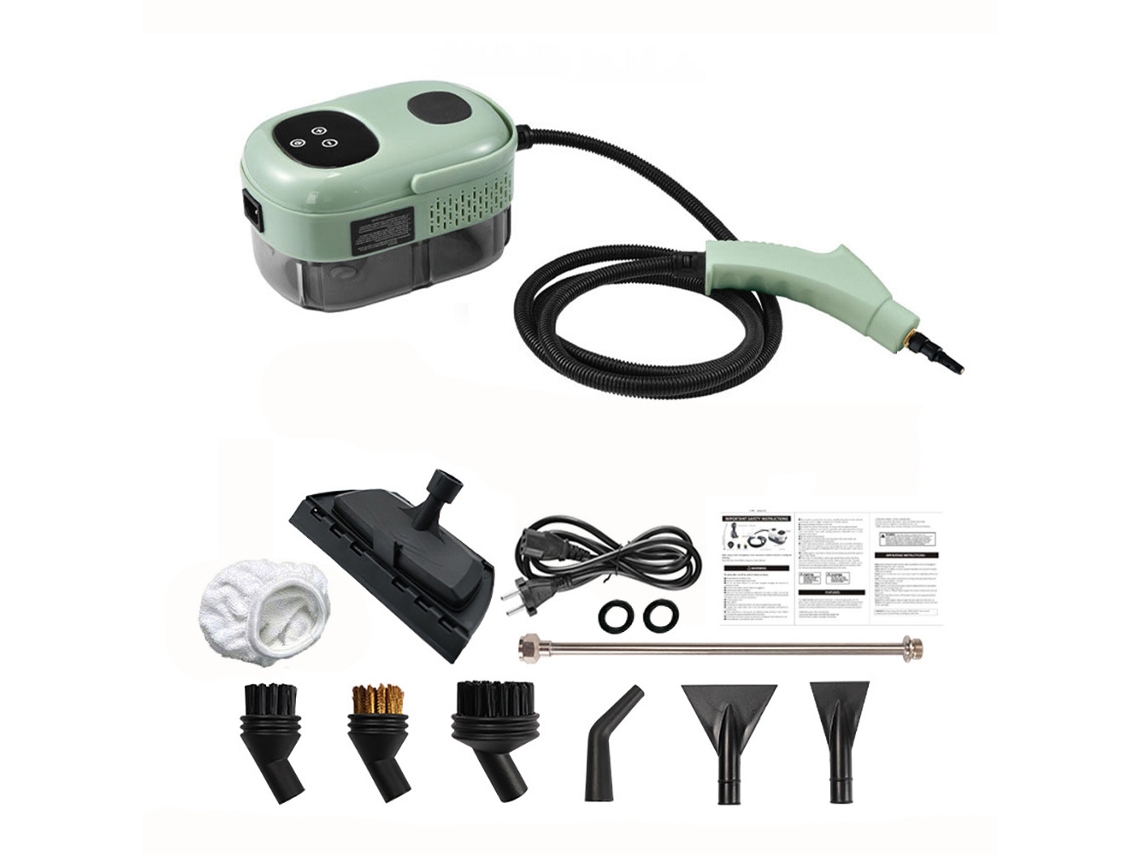 Limpiador a vapor de alta temperatura y alta presión de 2500 W con 9 accesorios para limpieza de cocina y automóvil, ecológico Gertiz