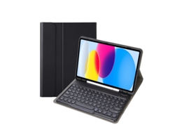 Funda con teclado para Samsung Galaxy Tab S7/S8 de 11 pulgadas T870/T875/X700/X706, teclas redondas, color negro Gertiz