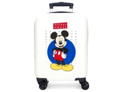 Maleta de Cabina para Niños DISNEY Mickey Enjoy The Day Blanca (50x38x20cm - 33L)