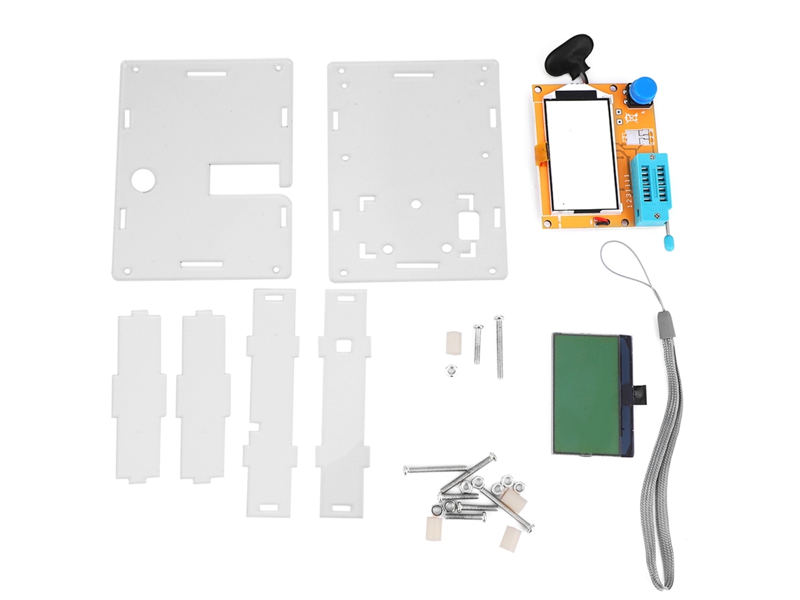 Mega328 Tester Kit Multimetro Medidor Esr Transistor Resistor Capacitor Inductor Con Caja Transparente