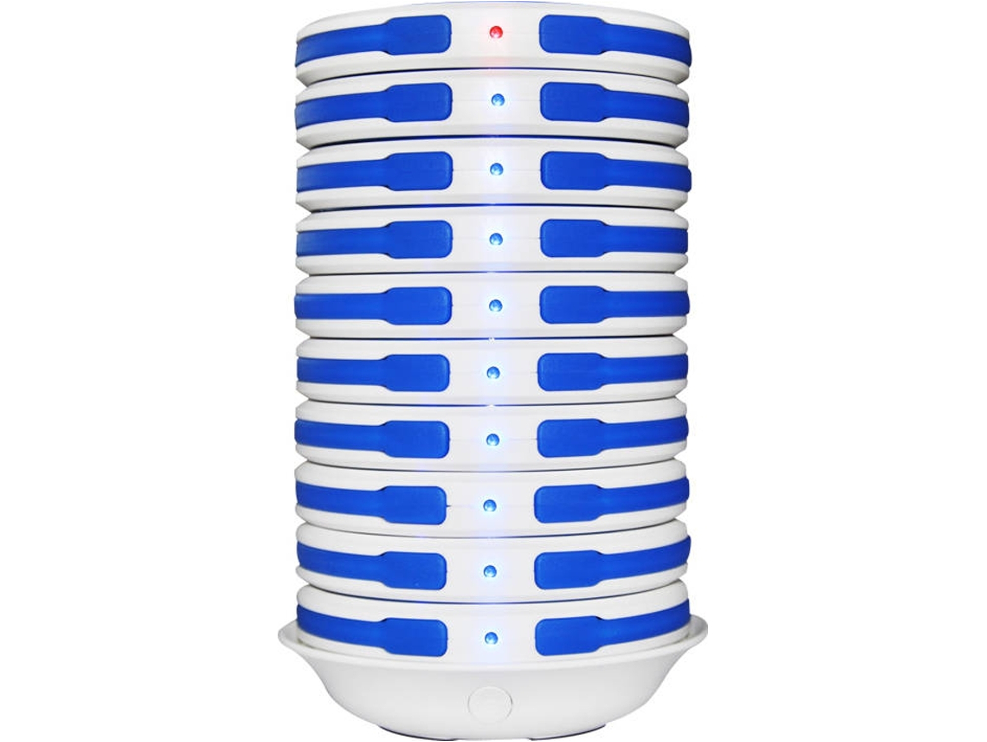 Minibatt Tower Power bank de forma 5 baterías externas 3.200 mah conectores iphone y android quick charge wireless cargador