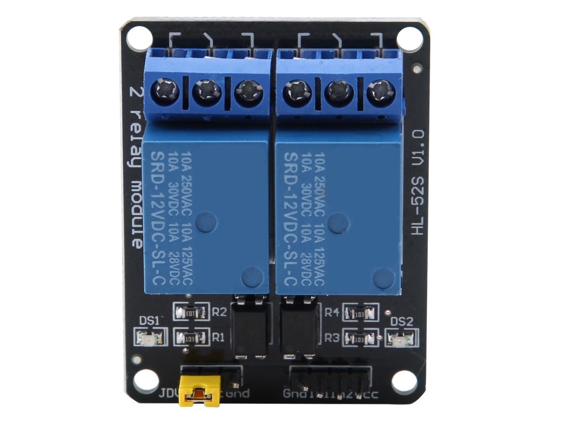 Módulo De Relé De 2 Canales Con Aislamiento Por Optoacoplador Y Activación Por Nivel Bajo, 12 V Para Control Automático.
