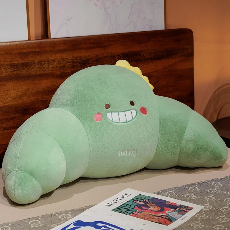 Almohada De Cama Para Adultos Con Forma De Croissant (dinosaurio, 65 Cm), Suave Y Cómoda.