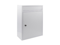 Buzon Metalico C/tapa Basico Blanco Ksx04