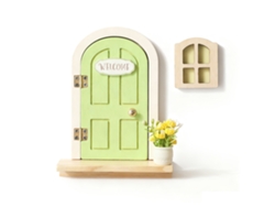 Puerta de elfo de madera con ventana abierta, Digitallab
