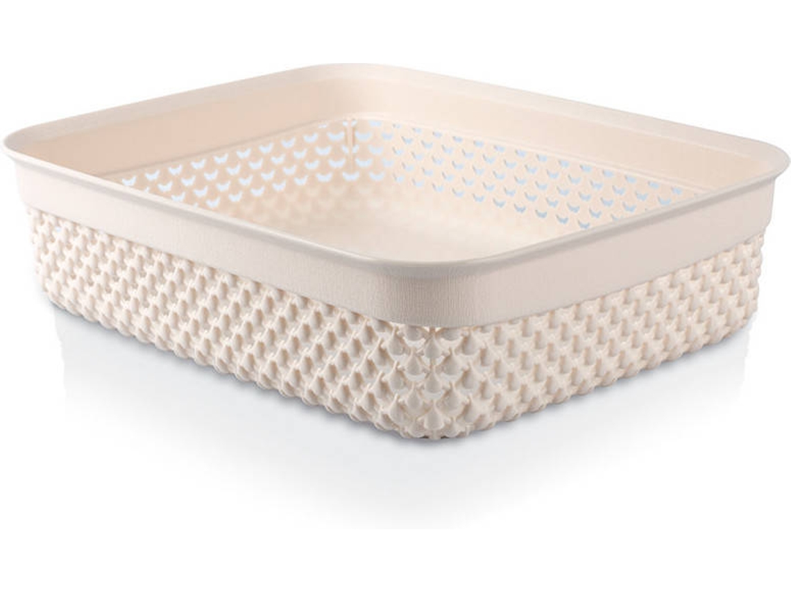 Cesta Bajo Manejo Rectangular 7h HOUSE Beis 2,2 Litros
