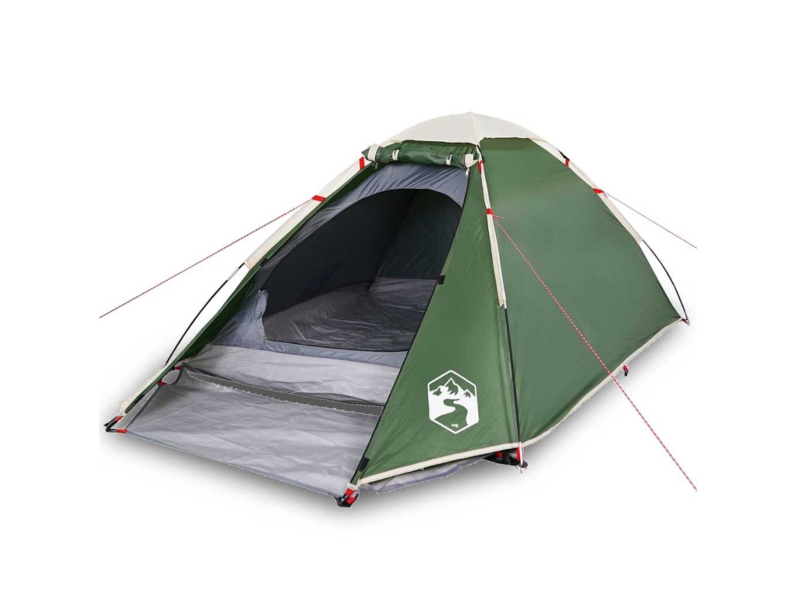 Tienda de campaña iglú para 2 personas VIDAXL impermeable verde