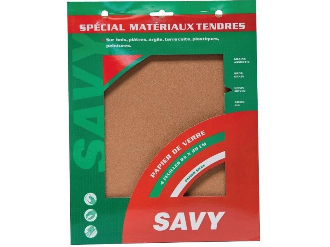 Lija Grano Medio 4 Hojas A Savy