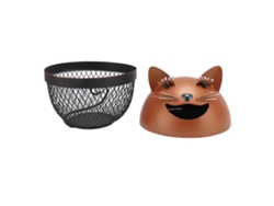 Bonita caja de almacenamiento de metal con forma de gato para niños, decoración del hogar, regalo original