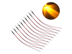 2026-10pcs Diodos Led Emisores De Luz 5mm Preinstalados Electrónicos Para Decoración Luz Amarilla 5‑12v