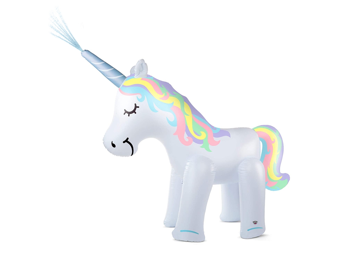 Unicornio Inflable Gigante con Ducha de Agua en su Cuerno. 220x120cm.