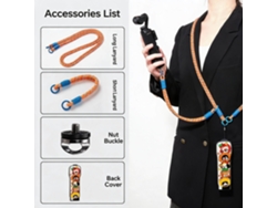 Funda Protectora Trasera Para Dji Osmo Pocket 3 + Cables De Seguridad Largos Y Cortos Henten Home