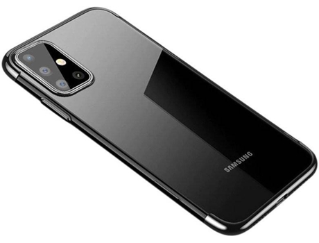 Carcasa Samsung Galaxy A71 LMOBILE Electro Negro - Transparente