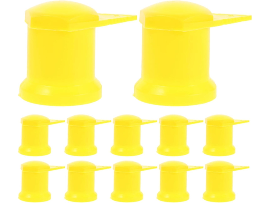 Juego De 24 Tapas Amarillas Para Tuercas De Rueda De 33 Mm Para Automóviles, Indicadores Para Camiones Y Coches.