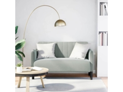 Sofá Loveseat | Sofá De Dos Plazas Gris Claro 109 Cm Terciopelo Wsd749512