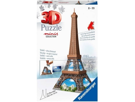 Puzzle RAVENSBURGUER Mini Tour Eifel 3D (Edad Minima: 8 Anos)