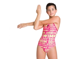 Traje de baño para Mujer ARENA Neon Glitch Light Rosa para Natacion (6 - 7 Años)