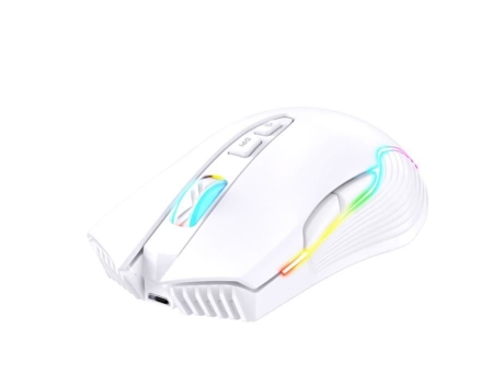 HURRISE Wire Mouse Usb Recargable Ergonómico Ratón para Juegos con Cable para Computadora Portátil Paquete De Video Rosa Blanco