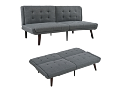Sofá cama futón de 146 cm con respaldo reclinable de 5 posiciones, gris compacto Mobrio