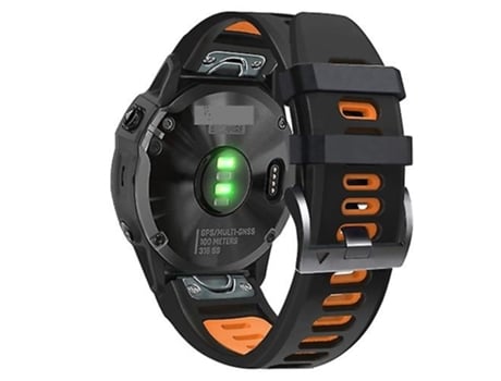 Correa De Reloj Inteligente Para Garmin Fenix 5 Plus, Correa De Silicona Para Reloj Deportivo De 22Mm, Dos Colores, Negro Y Naranja VENISYMLIS