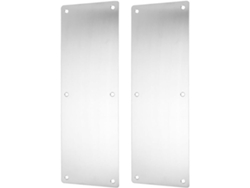 Juego De 2 Placas Empuje Para Puertas Acero Inoxidable Cepillado Placa Dedos, Seguridad, Fácil Instalación