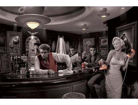 Póster GF Marilyn Monroe, James Dean Y Elvis Presley (91.5x61 cm)