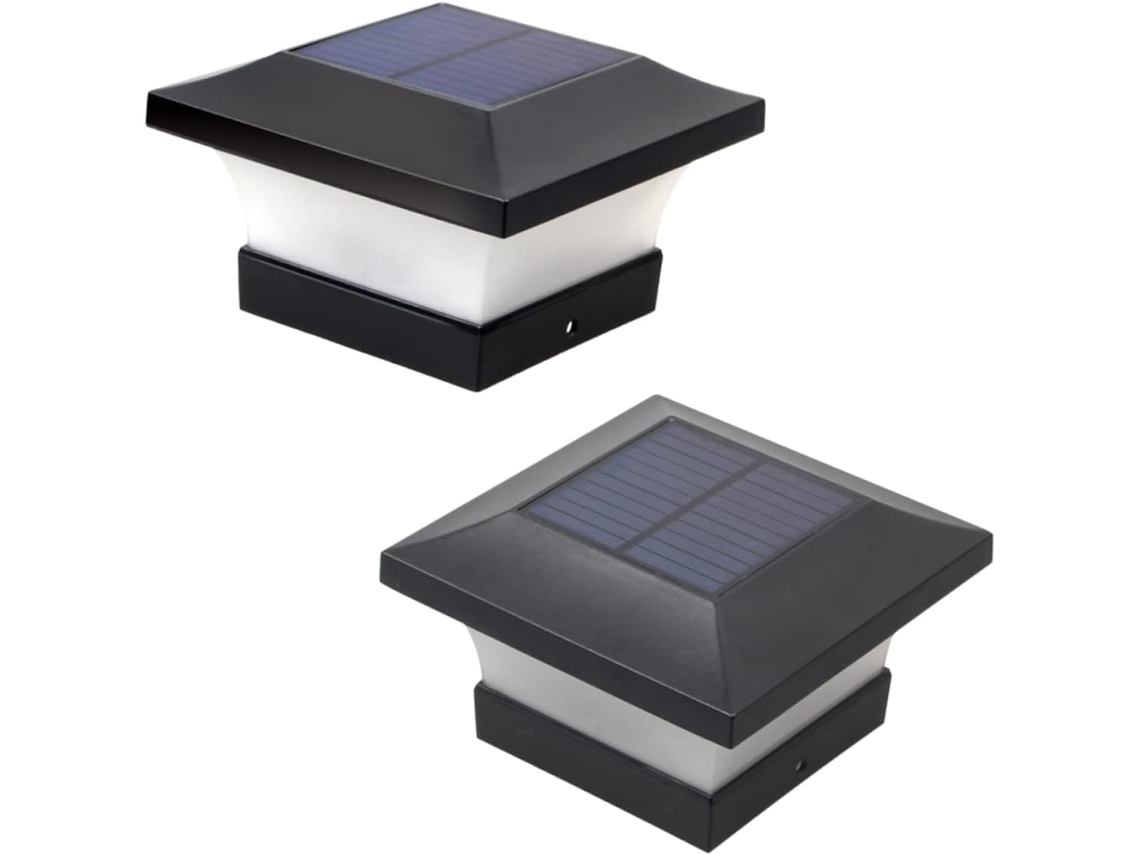 2 Luces Solares Led Blancas Para Vallas, Lámparas Decorativas Para Jardín Y Patio.