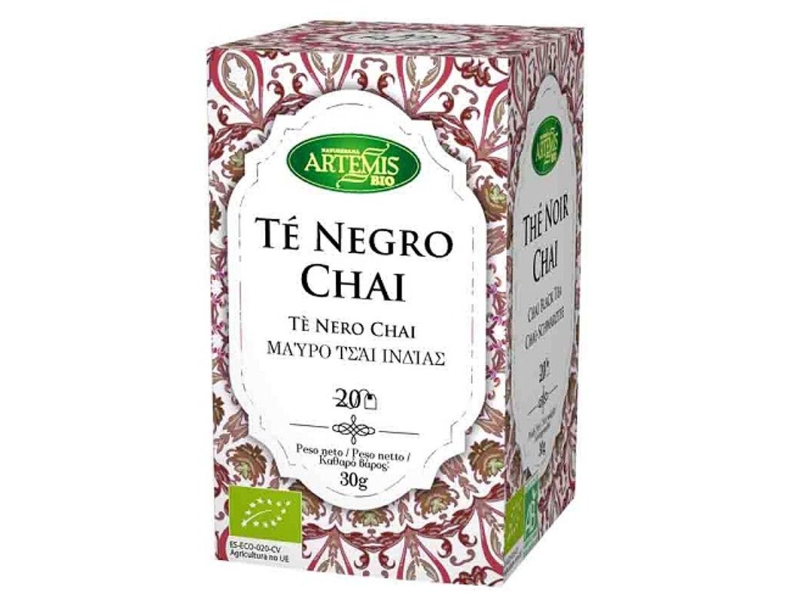 Té ARTEMIS BIO Te Chai Negro Eco 20 Filtros (27g)