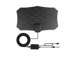 Antena de TV digital 4K 1080P HD con amplificador de señal Antena receptora de señal de alcance de 3600 millas Negro