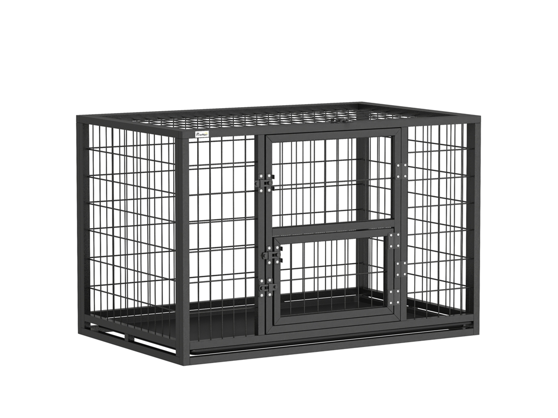 Jaula resistente para perros de 94x60x64 cm con bandeja extraíble.