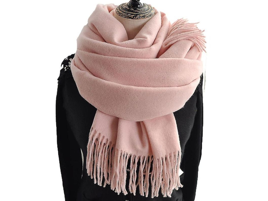 2026-bufanda Manta Para Mujer Con Textura De Cashmere Suave Y Diseño Clásico De Color Sólido Con Borlas Para Otoño E Invierno