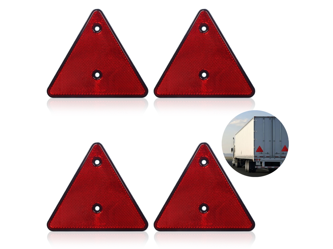Señal triangular de advertencia de remolque de 15 x 15 cm