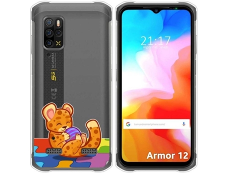 Carcasa Ulefone Armor 12 5G TUMUNDOSMARTPHONE Dibujos Transparente Leopardo Multicolor