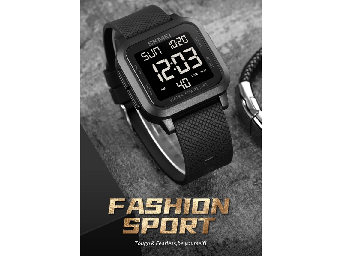 Reloj Deportivo Skmei 1894 Cronógrafo Doble Tiempo 50m Resistente Al Agua