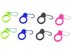 Juego de 8 pinzas de silicona para botellas para escalada/acampada - Slowmoose