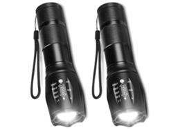 Linterna LED Pequeña Paquete de 2 Linterna Liviana de 800 Lúmenes Linterna para Niños YEMAESRE Linterna Negra