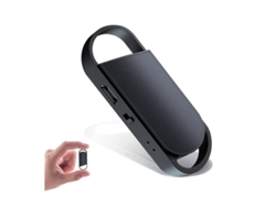 Grabadora de voz digital de 64 GB con 30 horas de grabación continua, mini dictáfono portátil para conferencias, reuniones, operación con una sola tecla (negro Yizhood)