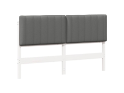Maison Exclusive - Cabecero Tapizado Y Gris Claro 160 Cm Madera De Pino Macizo