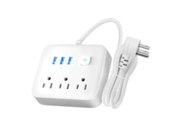 Cable Alargador Con Protección Contra Sobrecorriente, 3 Tomas De Corriente, 3 Puertos Usb, Cable De 1,2 M Para El Hogar, La Oficina Y Los Viajes.