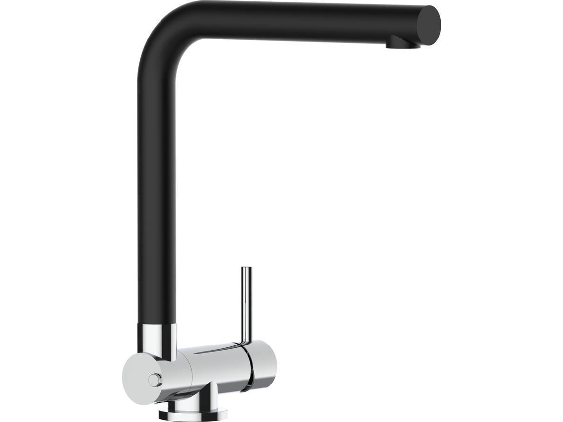 Grifo de Cocina VIZIO Plegable Hasta 45 Mm Tubo Giratoria 360° Cromado Negro (Latón)