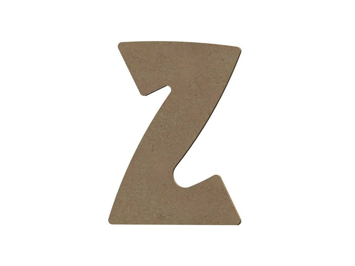 Letra Z mayúscula de madera MDF para decoración - 8 cm