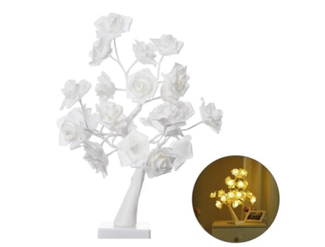 LED blanco rosa rosa flor dormitorio dormitorio noche lámpara lámpara de mesa decoración casera árbol de simulación navidad boda fiesta