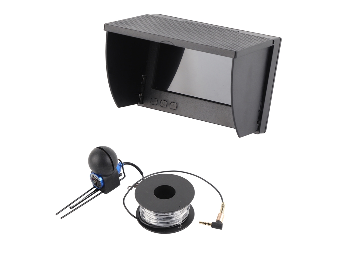 Cámara de pesca IPS HD de 5 pulgadas con detector de peces, resistente al agua IP68, visión nocturna de 15 m.