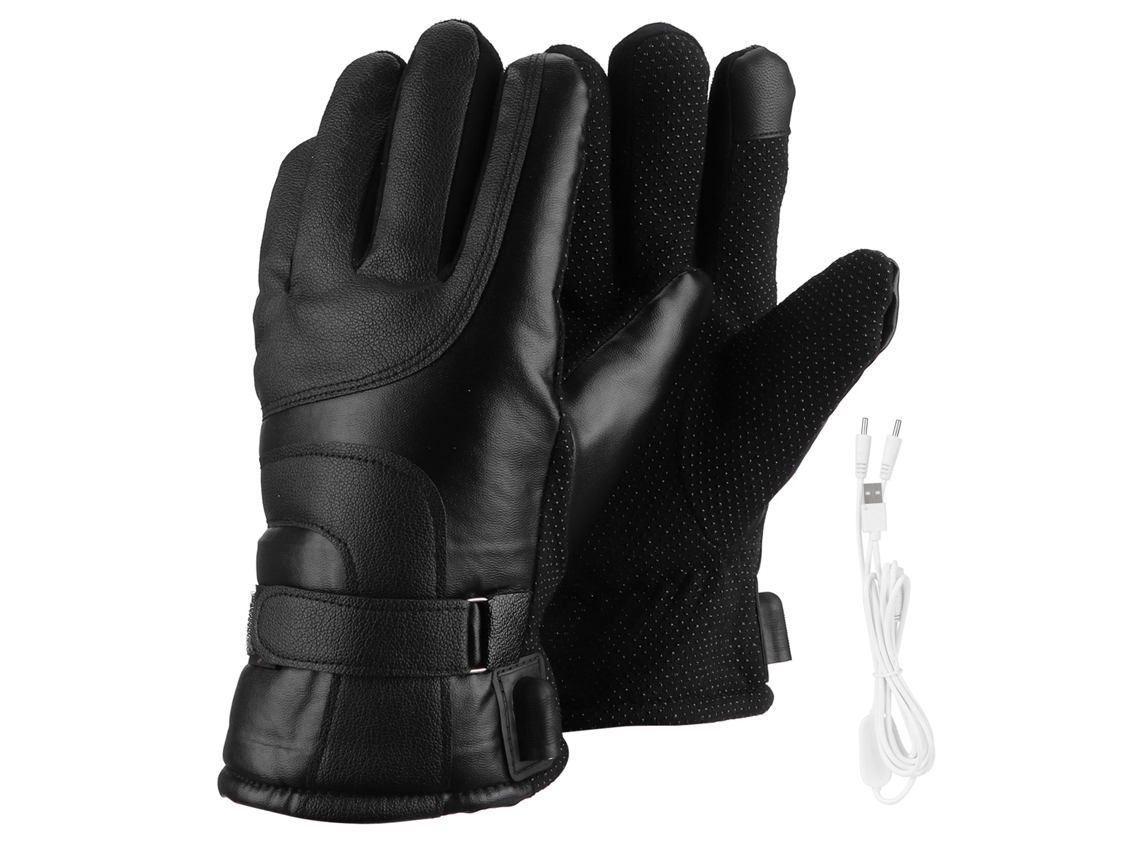 Luvas de inverno para motociclismo Jinwei com aquecimento elétrico, tela sensível ao toque USB e ajuste de temperatura em todos os dedos.