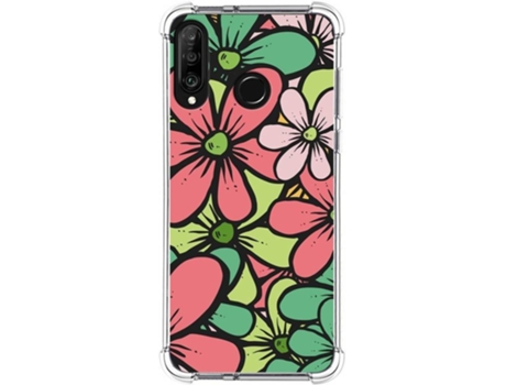 Carcasa Huawei P30 Lite TUMUNDOSMARTPHONE Dibujos Antigolpes Flores 02 Multicolor