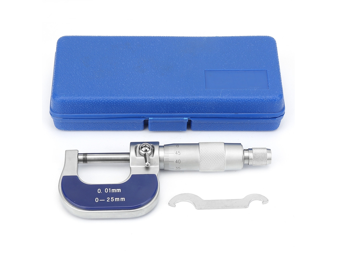 Micrómetro Externo Rat De 0-25 Mm Con Llave, Precisión De 0,001 Mm, Acero Cromo-vanadio.